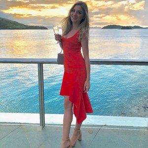 By Johnny Orange Cocktail Dress - Worn once, like new